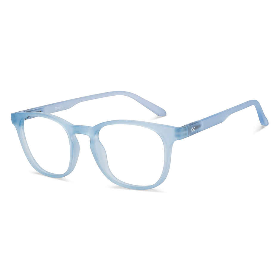 Lenskart Hustlr Unisex Solid Plastic Computer Glasses | Blue Sky - L
