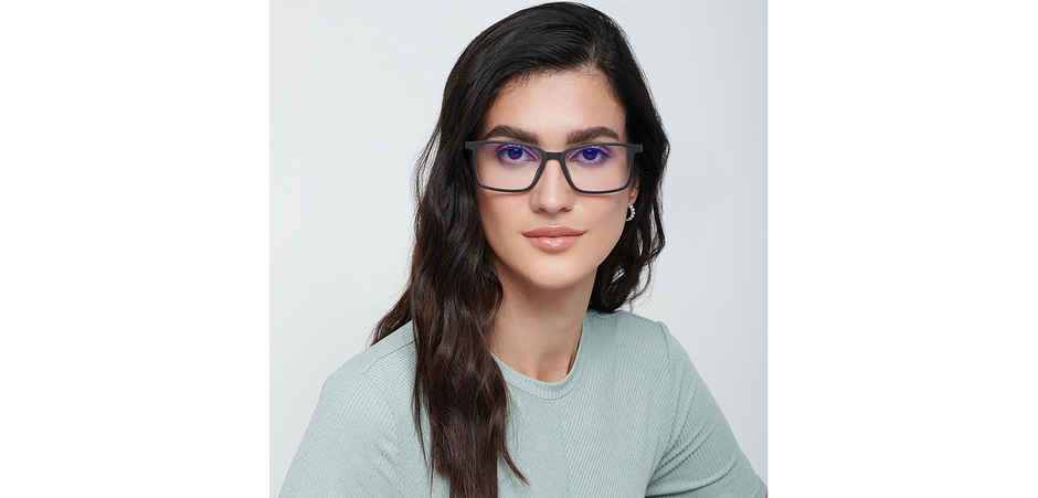 Lenskart Blu Unisex Solid Plastic Computer Glasses | Black - L