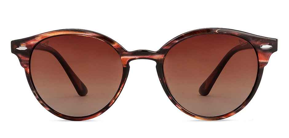Vincent Chase By Lenskart Unisex Geometric Polycarbonate Round Sunglasses | Brown - L