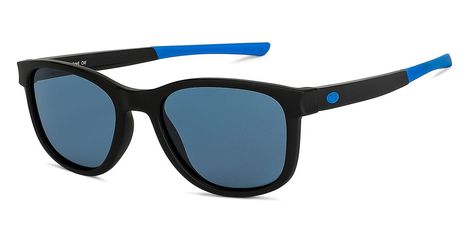 Vincent Chase By Lenskart Unisex Plastic Sunglasses | Black and Blue - M