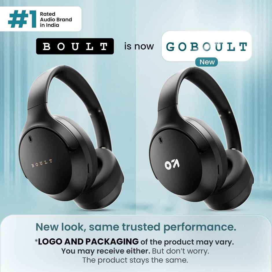 GOBOULT (Formerly Boult) Q | 70H Battery | Enc Mic | 40mm Boosted Drivers | 4 EQ Mode | Black