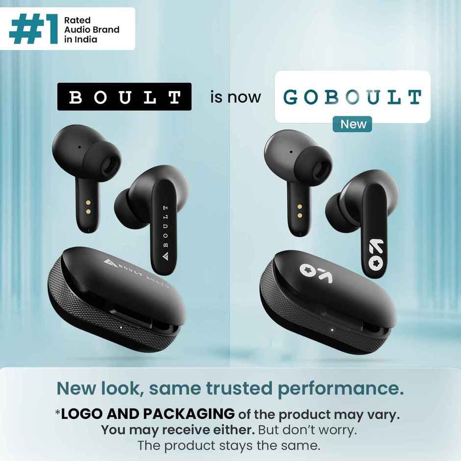 GOBOULT Y1 with Zen ENC Mic, 50H Battery, Fast Charging, Pro+ Calling |Black, TWS