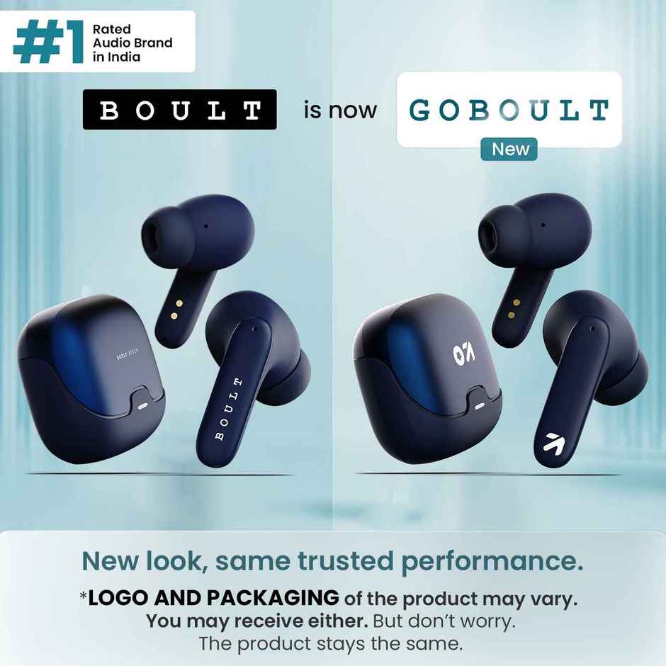 GOBOULT Z40 in Ear TWS Earbuds with 60H Playtime, Zen ENC Mic, Low Latency Gaming, Type-C Fast Charging, Made in India, 10mm Rich Bass Drivers, IPX5, Ear Buds - Blue