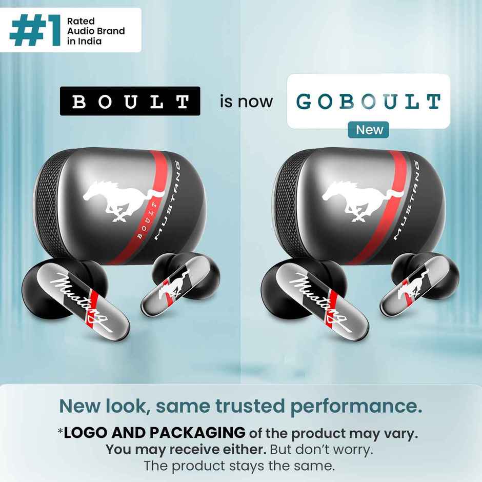 GOBOULT Mustang Dyno | 60Hrs Battery | App Support | Quad Mic ENC | 5.4v Bluetooth | Silver