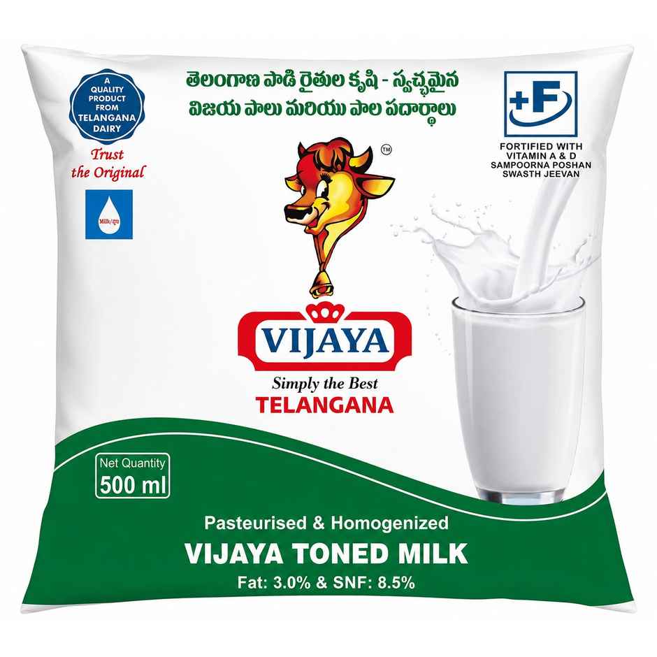 Vijaya Toned Fresh Milk | Pouch