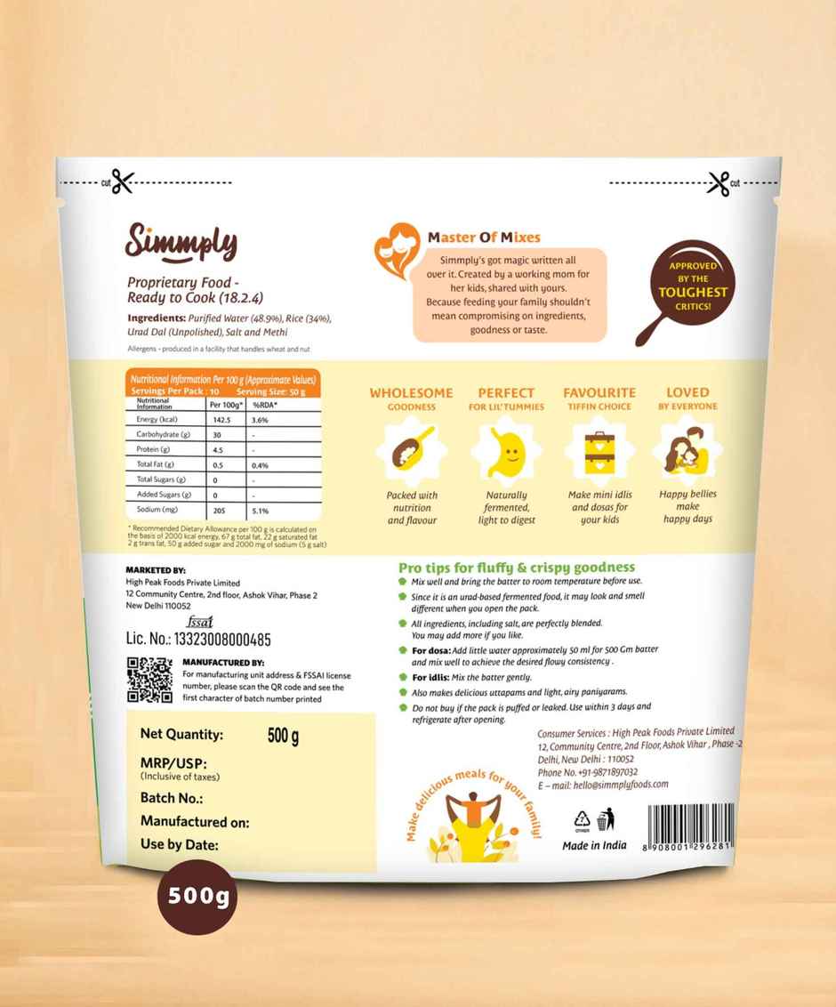 Simmply Idli-Dosa Batter 500g