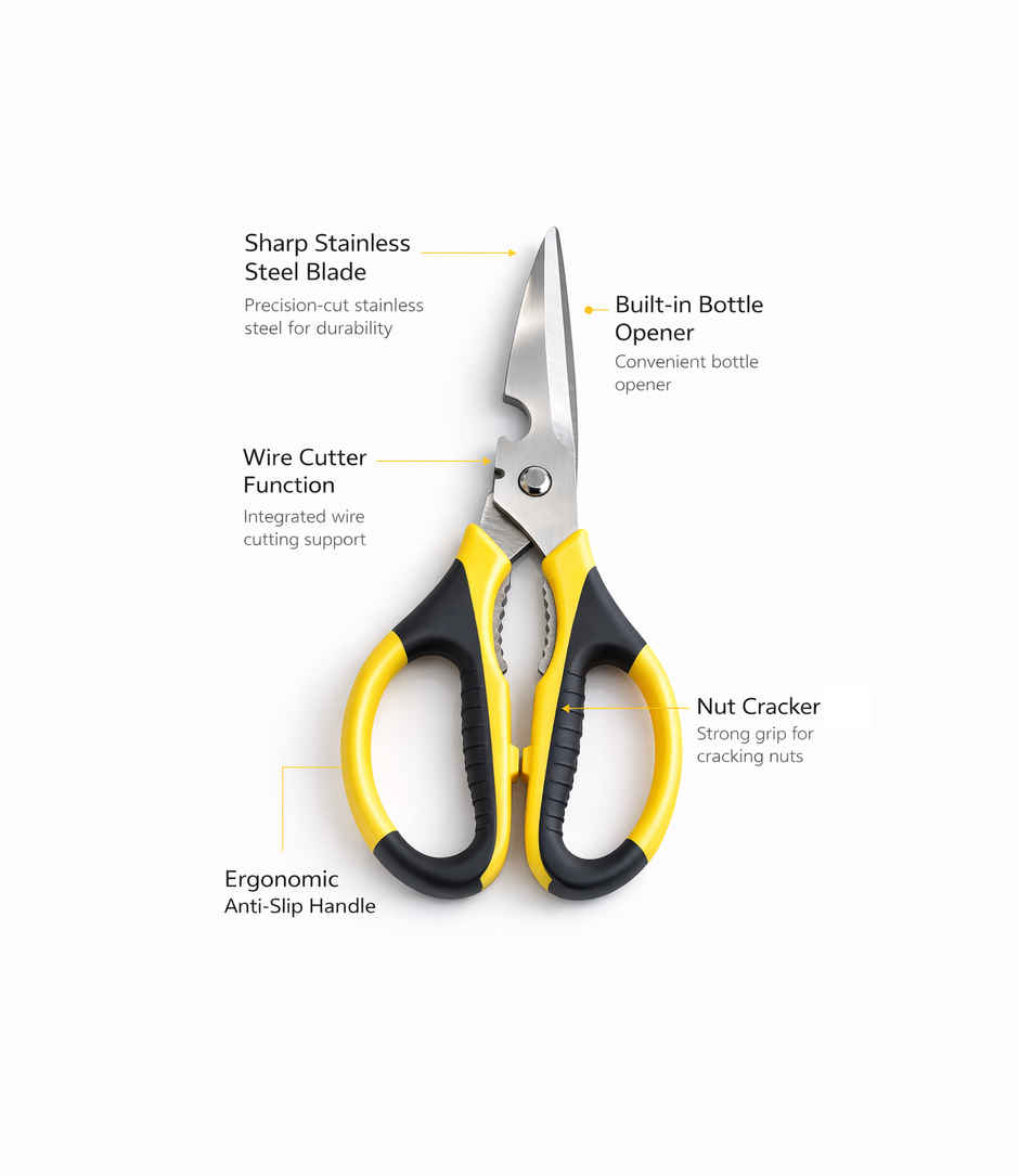 Petals All Purpose Multifunctional Kitchen/Household/Garden Scissor | 21 cm
