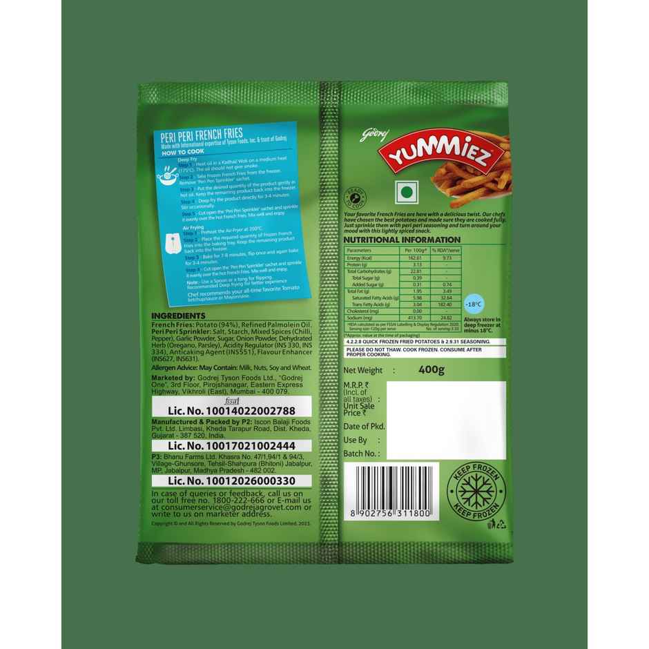 Godrej Yummiez Peri Peri French Fries | Crispy & Spicy