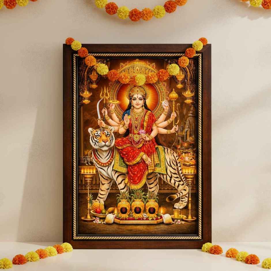 Maa Durga Photo Frame - Buy at ₹50 Online | Instant Delivery - Zepto