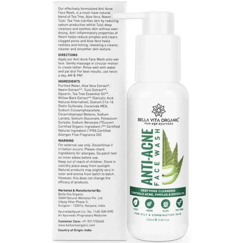 Bella Vita Organic Anti- Acne Face Wash