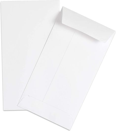 White Letter Size Envelope 9.5 x 4.5 Inch