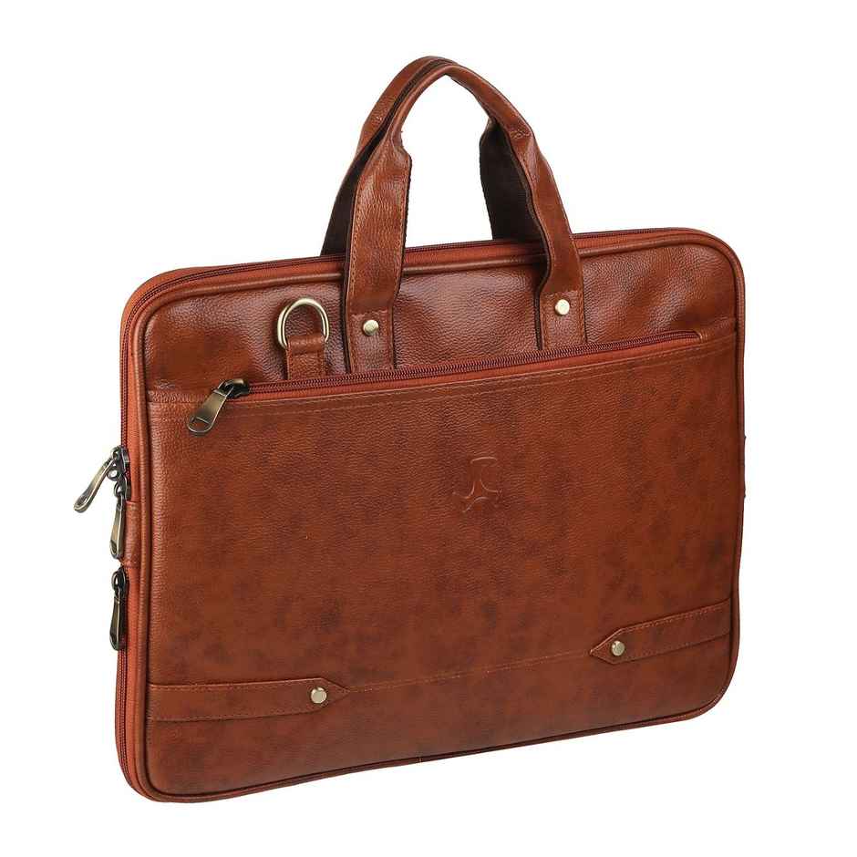 Mochi Women's Genuine Leather Laptop Bag | 37-7812-23 | Tan