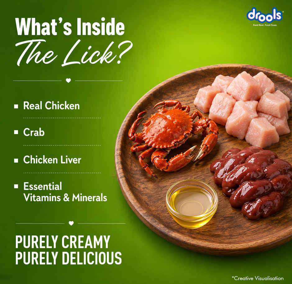 Drools Creamy Lickable Cat Treat - Crab & Chicken