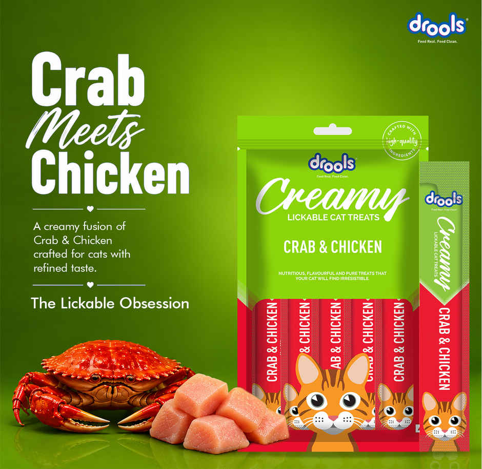Drools Creamy Lickable Cat Treat - Crab & Chicken