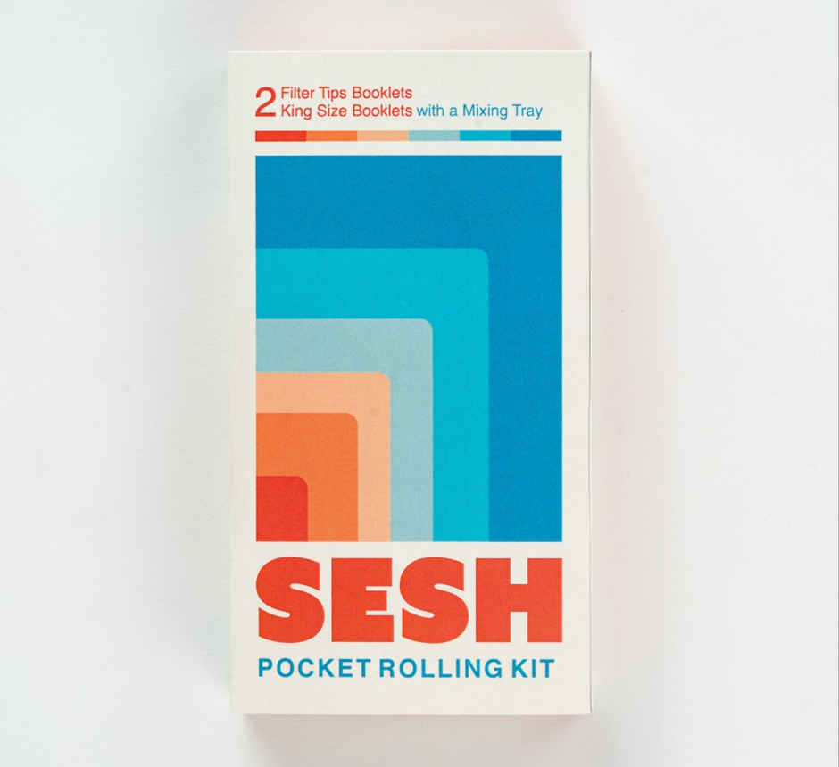 Sesh Pocket Rolling Paper Combo Pack | Mixing Tray & Papers | Carry Slide Box