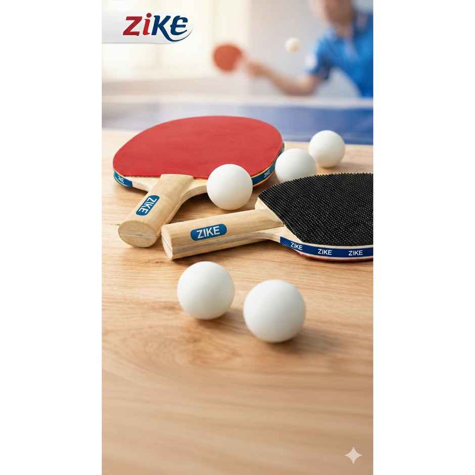 Zike 1 Star Table Tennis Set (2 Racquets & 3 Balls) assorted
