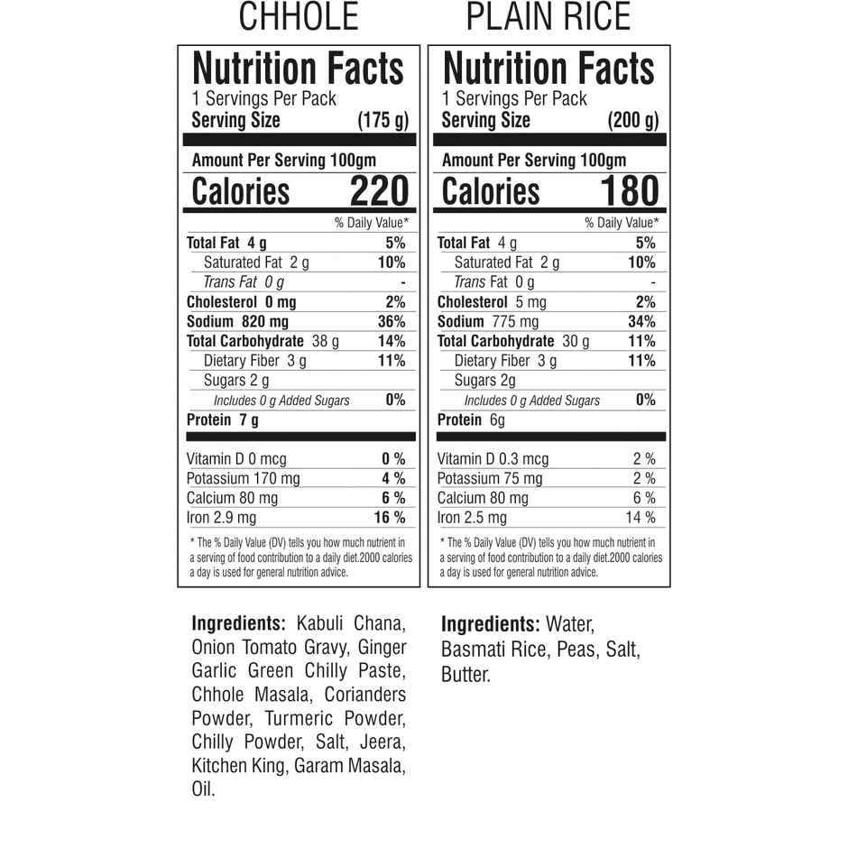 Chhapanbhog Chhole with Plain Rice | Savoury & Ready-to-Eat