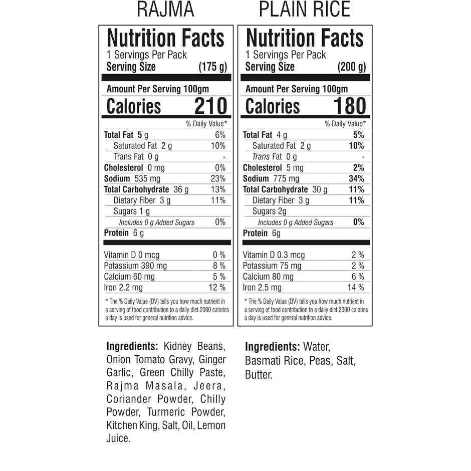 Chhapanbhog Rajma with Plain Rice | Ready-to-Eat Meal