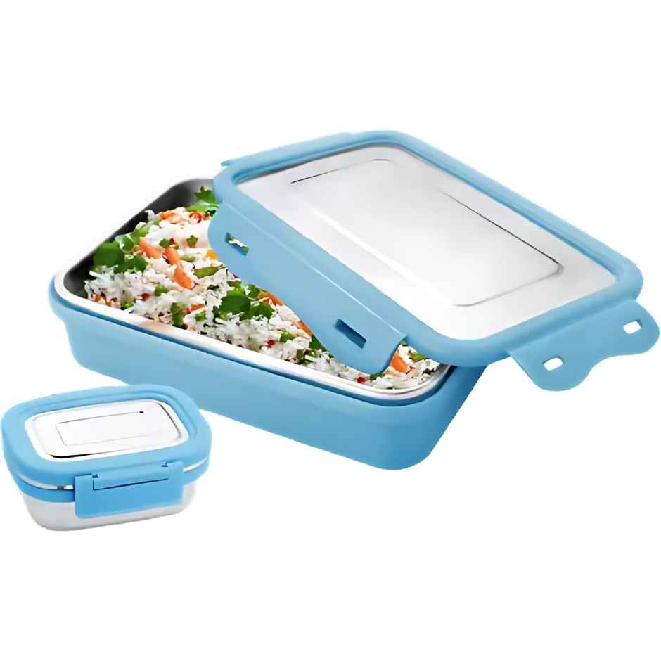 Classic Essentials Kidzo Stainless Steel Lunch Box for Kids With 1 Container Lunch Box 1000 ml