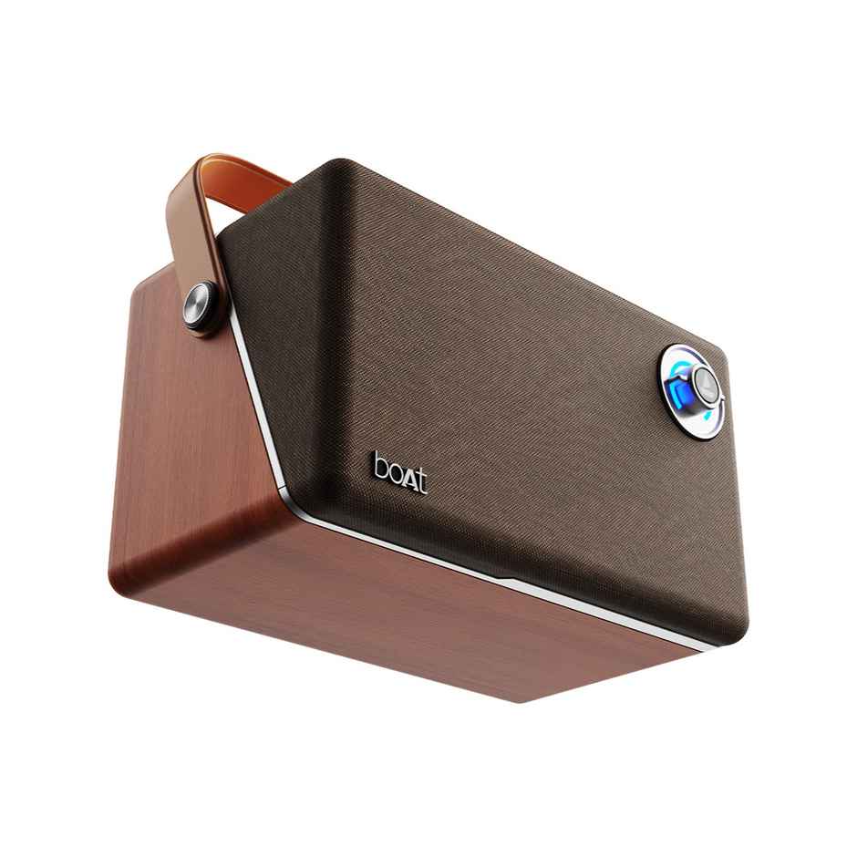 boAt Stone Majestic Bluetooth Speaker w/ 90W Signature Sound, 6 Hours Playtime(Vintage Brown)