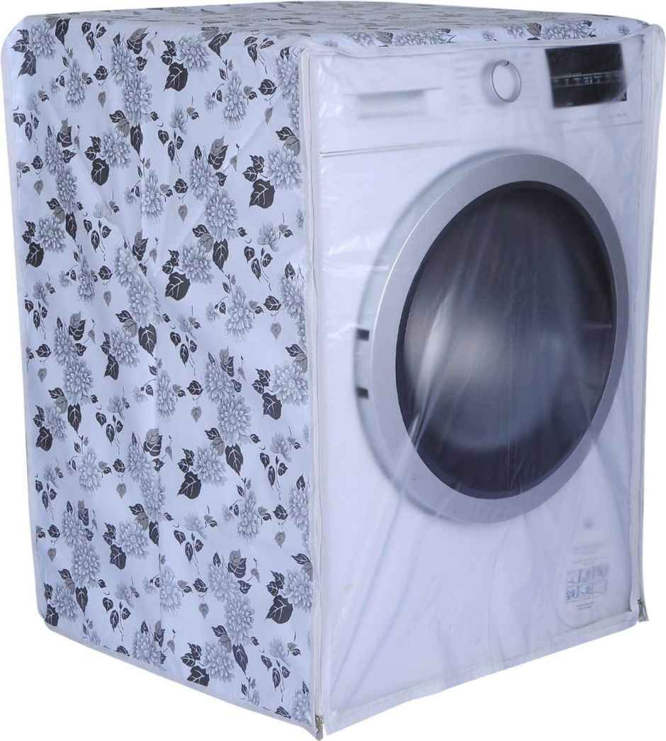Daluci Front Load Washing Machine Cover For Lg - 6.5-8 kg | Half White and Grey | 63 x 63 x 81 cm