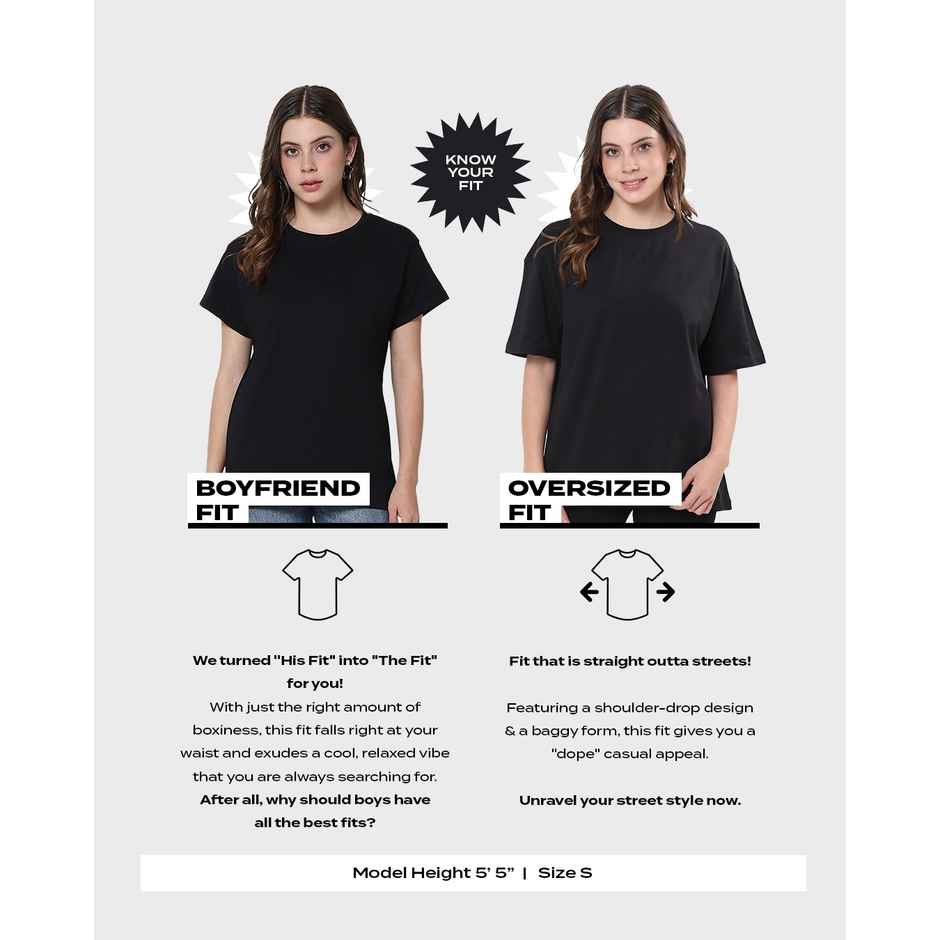 Bewakoof Women's The Panda Way Graphic Printed Oversized T-shirt | Green - L