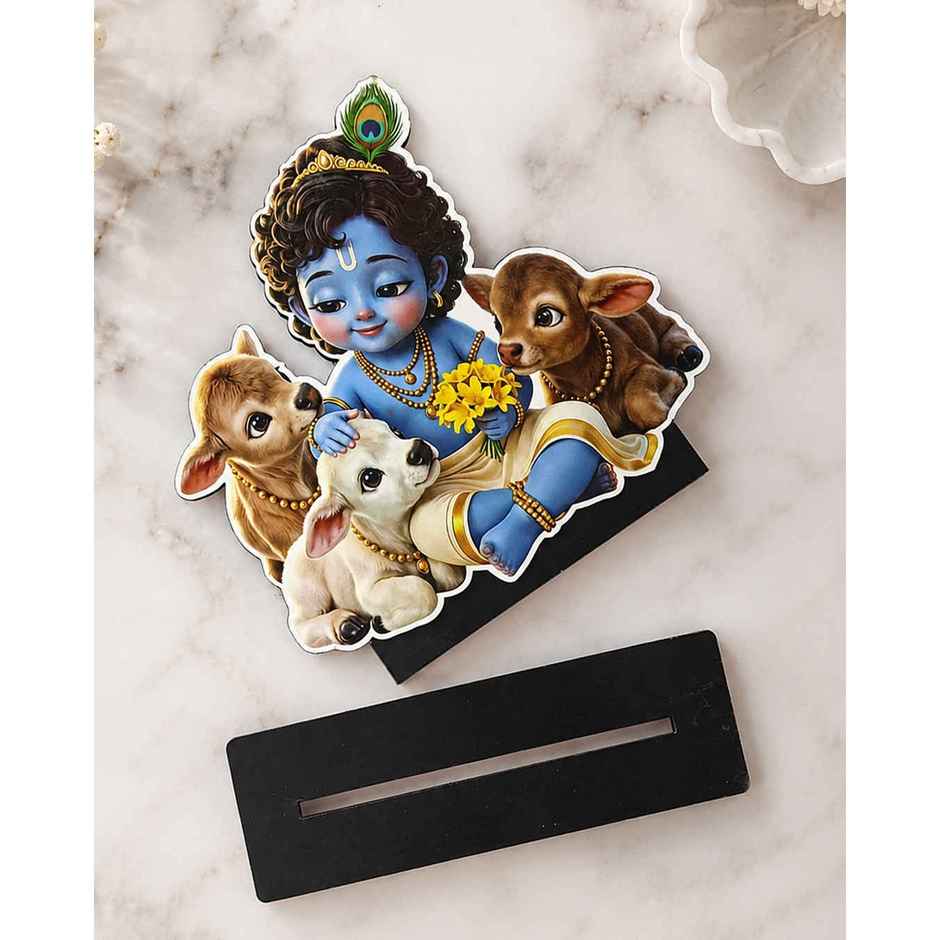 Mad Over Print Bal Krishna Table Decor Showpiece for Janmashtami