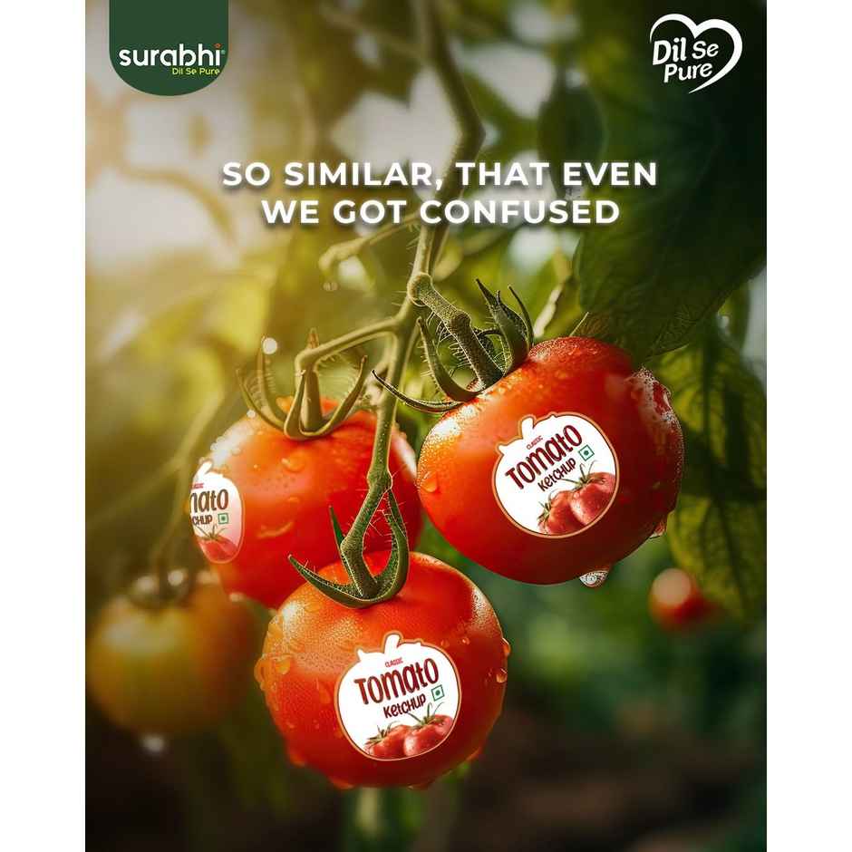 Surabhi Classic Tomato Ketchup Pouch | More Tomatoes | No Artificial Colours & Flavours
