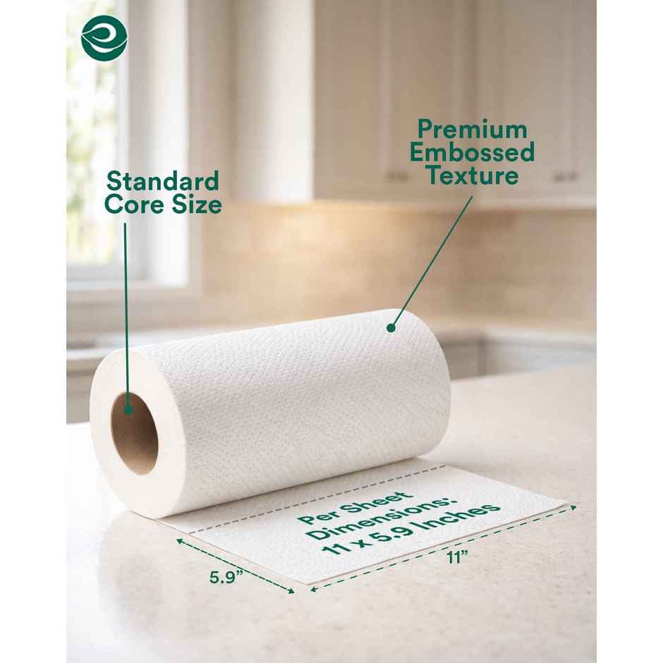 ECO SOUL Paper Towel | 2 ply | 2 Rolls | 60 Pulls Each