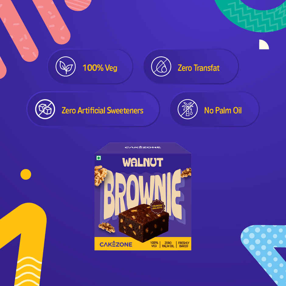 Cakezone Choco Fudge Brownie (40g) & Cakezone Walnut Brownie (80g) Combo