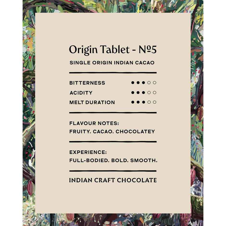 Manam Chocolate Indian Origin Tablet No. 5 | 80% Dark