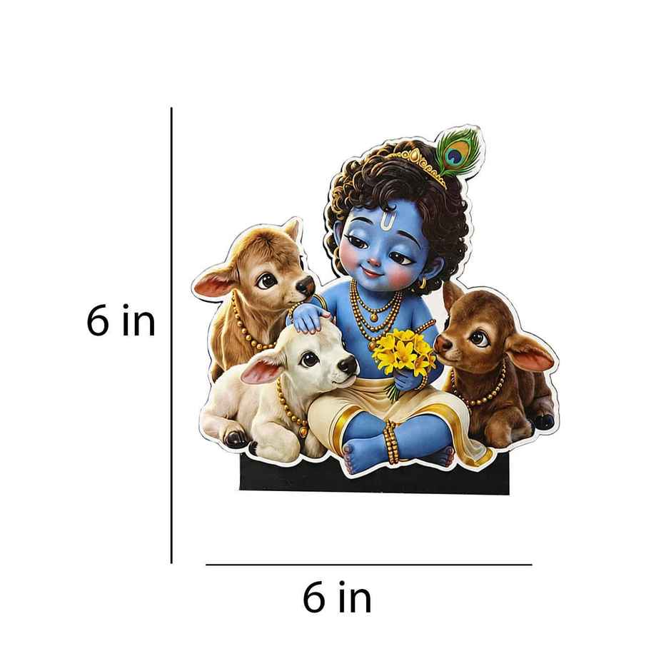 Mad Over Print Bal Krishna Table Decor Showpiece for Janmashtami