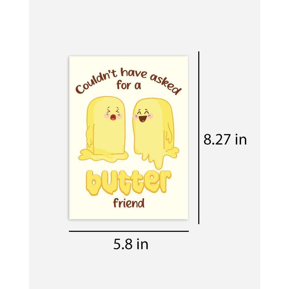 Couldn't Ask for a Butter Friend Card | Mad Over Prints
