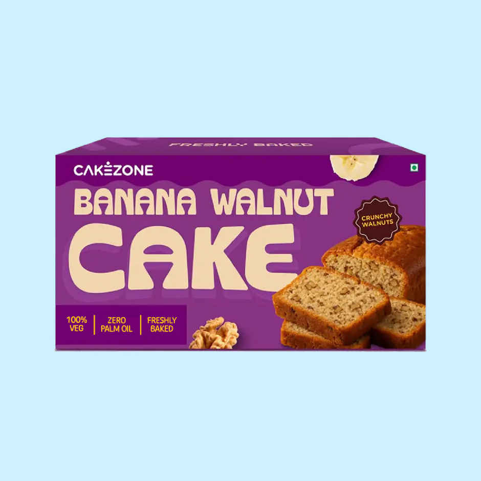 Cakezone Banana Walnut Cake (180g) & Cakezone Choco Fudge Brownie (40g) Combo