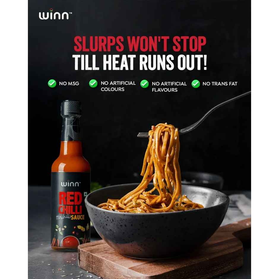 Winn Red Chilli Sauce Glass Bottles | Chinese Sauce | No MSG | No Artificial Colours or Flavours