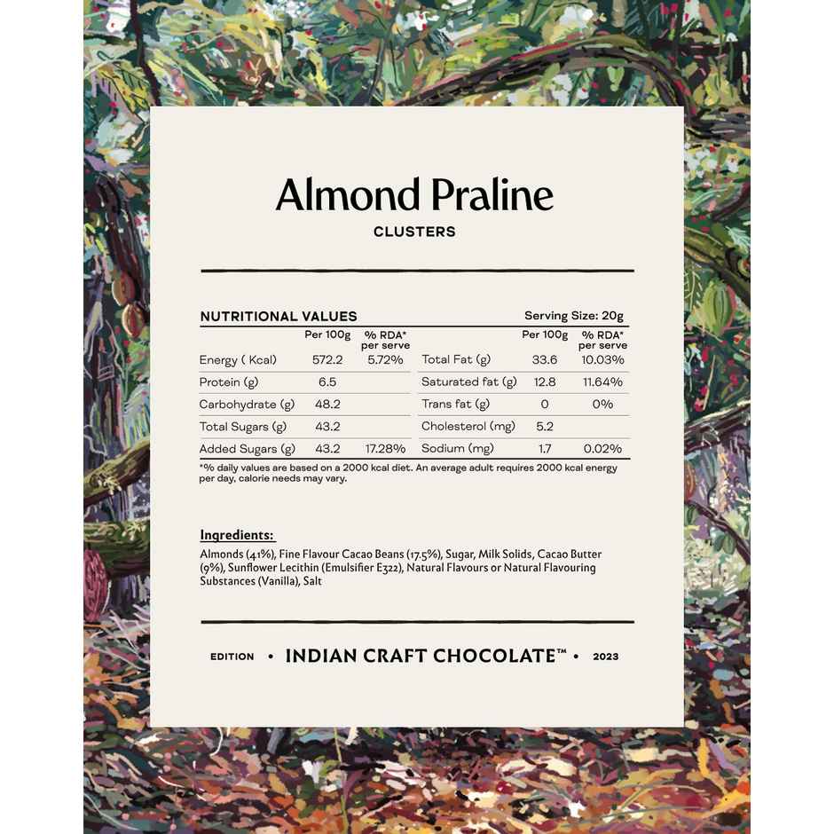 Manam Chocolate Almond Praline - 45% Milk Chocolate