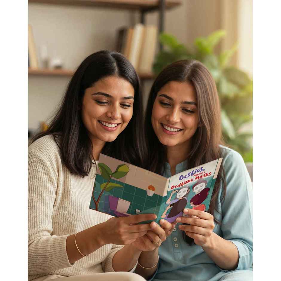 Besties Bedtime Masks Greeting Card | Mad Over Prints
