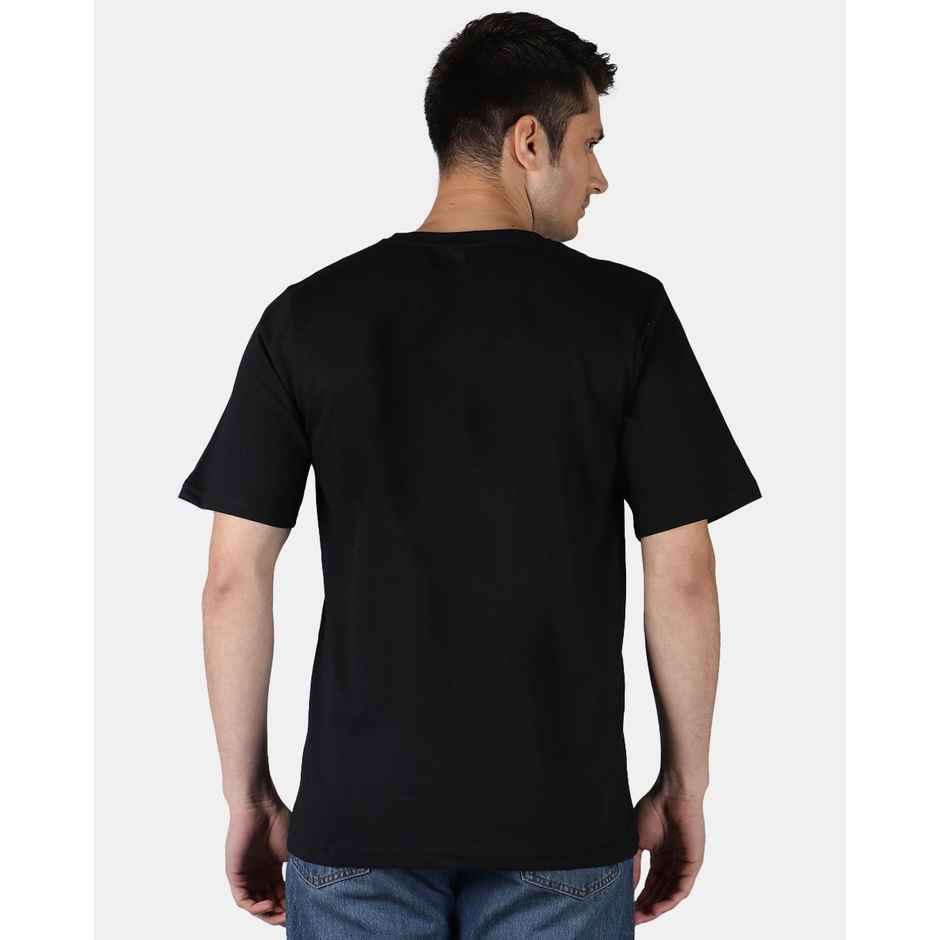Mad Over Print Men's Solid black T-shirt | Black - XXL