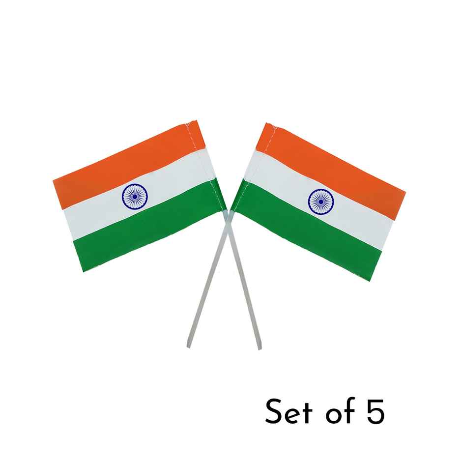 Mini Indian National Flags | Pack of 5 | Mad Over Prints