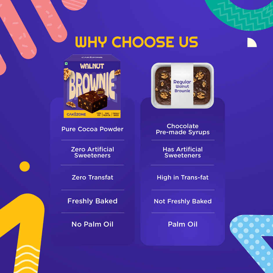 Cakezone Walnut Brownie (80g) & Cakezone Double Chocolate Brownie (85g) Combo