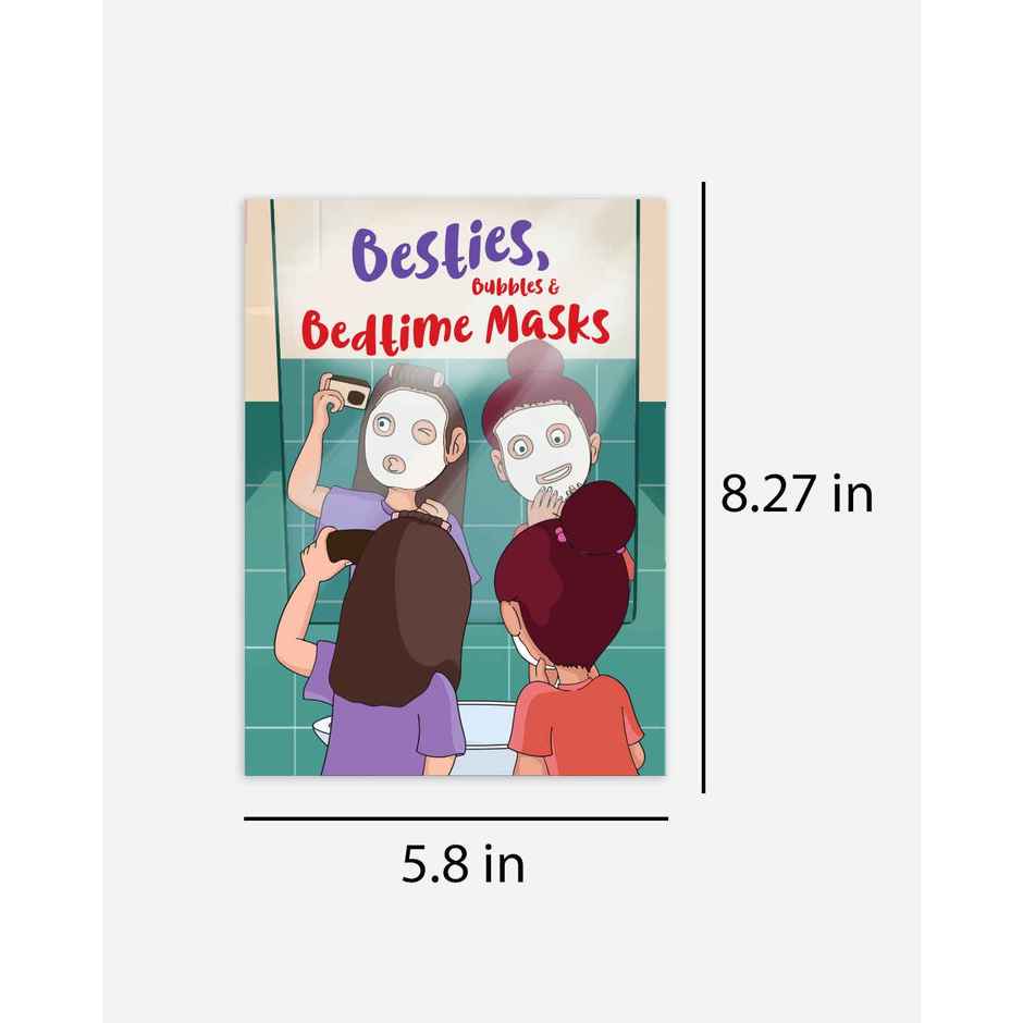 Besties Bedtime Masks Greeting Card | Mad Over Prints