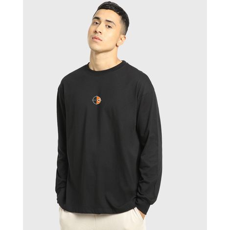 Bewakoof Men's Deathstroke Graphic Printed Oversized T-shirt | Black | L