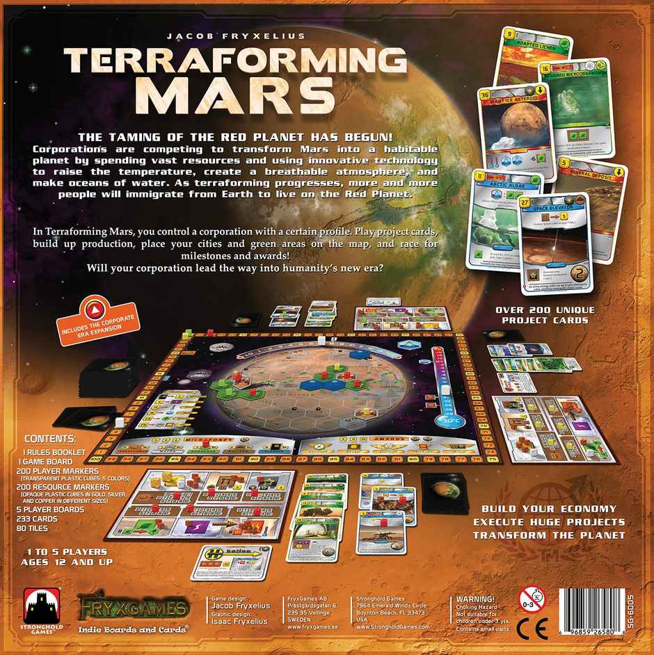 Awestuffs Terraforming Mars Board Game Award Winning Strategic Space Adventure Family Game Night