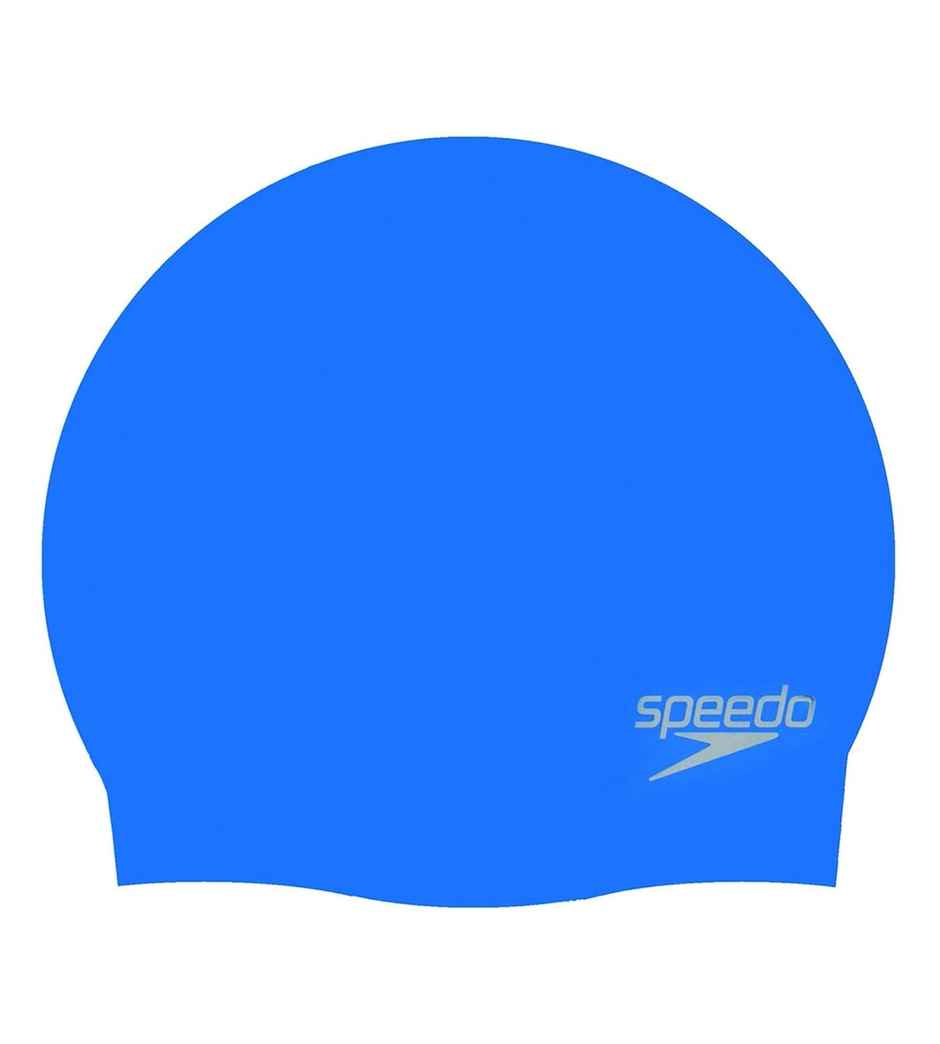 Speedo Unisex Adult Moulded Silicone Swim Cap - Blue