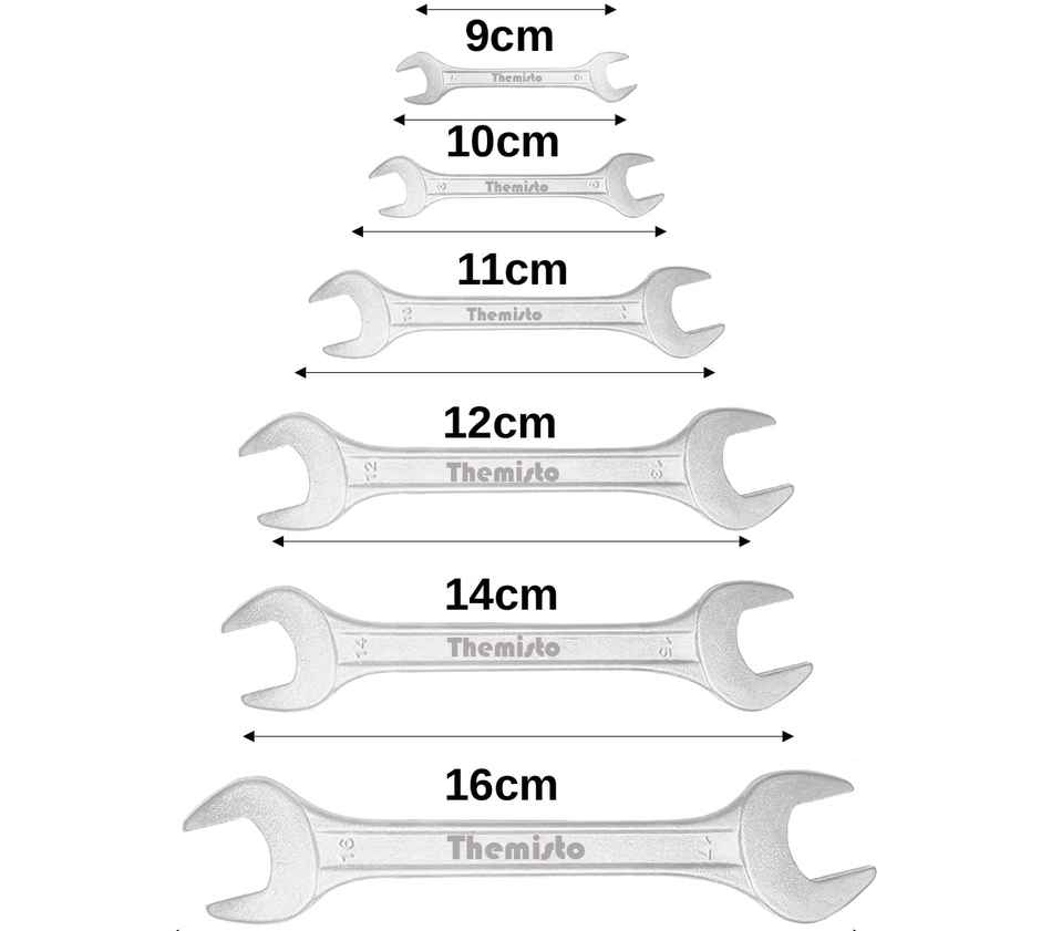 Themisto TH-T14 Double Open Ended Spanner Set | Pack of 6