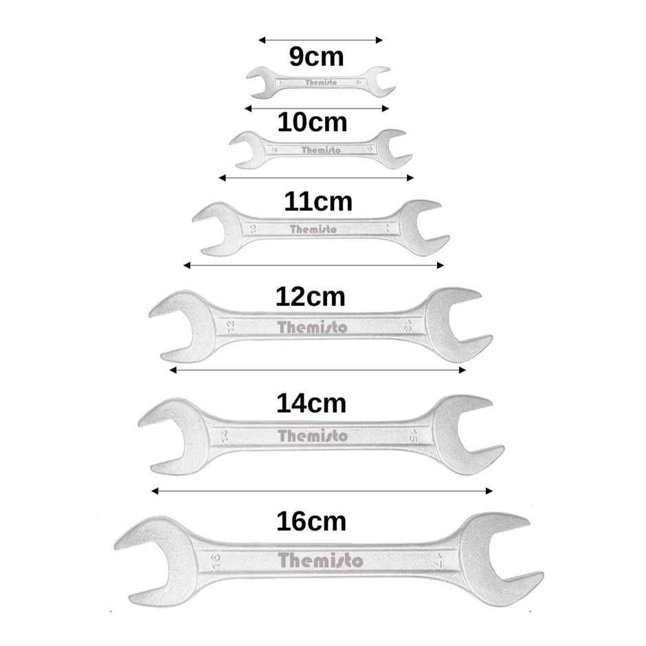 Themisto TH-T14 Double Open Ended Spanner Set | Pack of 6
