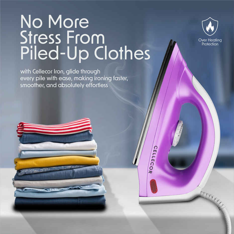 Cellecor CDILW10 Dry Iron | Purple & White
