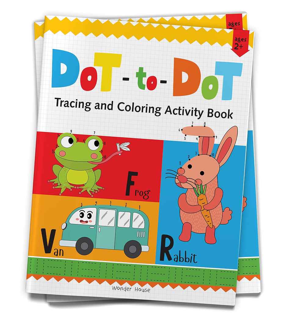 Preschool Activity Book Dot-To-Dot - Tracing And Coloring Activity Book For Kids