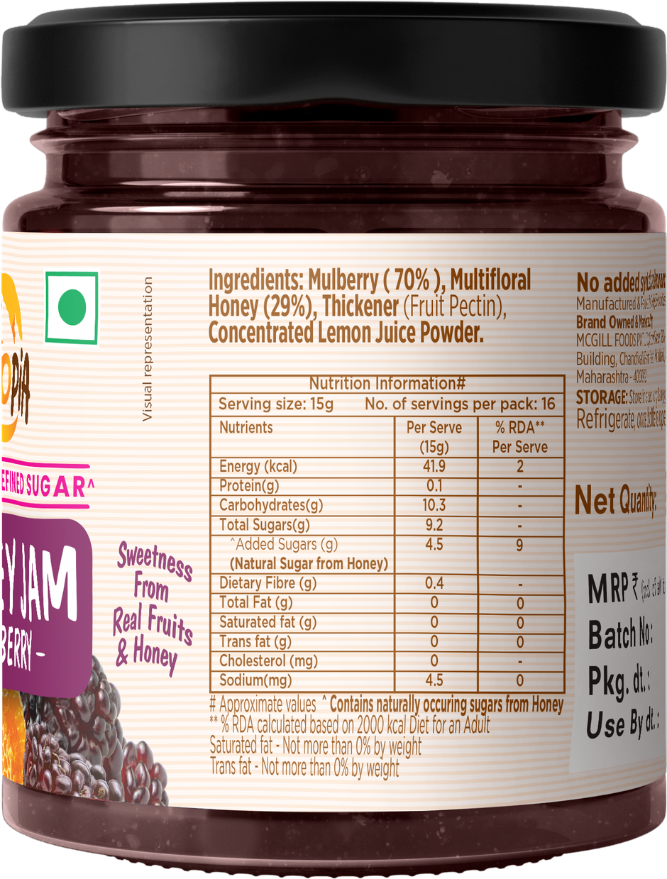 Eatopia Healthy Mullberry Honey Jam (No Refined Sugar & Preservatives )