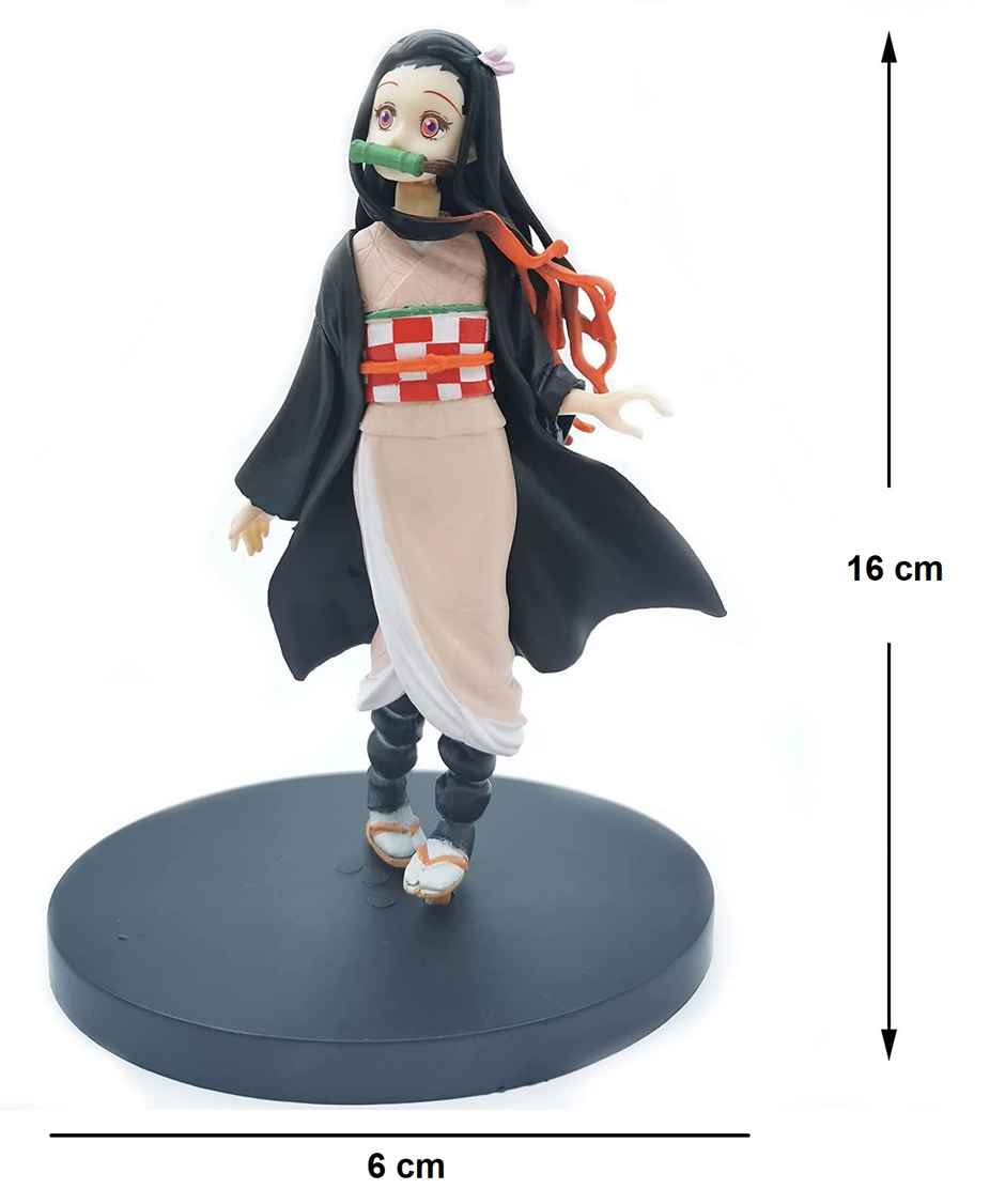 Awestuffs Nezuko Demon Slayer Action Figure Limited Edition for Car Dashboard
